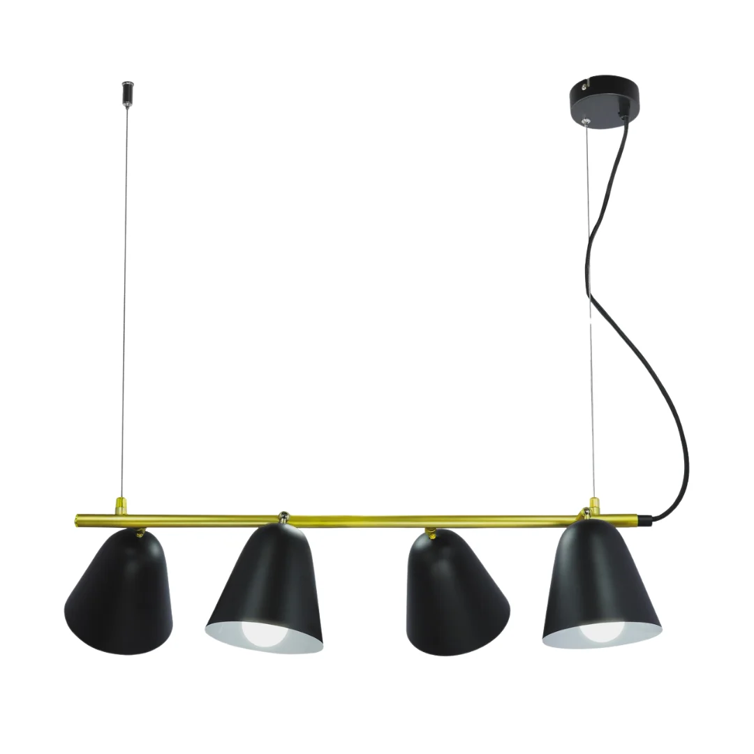  Visilica E-14 4x MAX 40W IP20 crna        